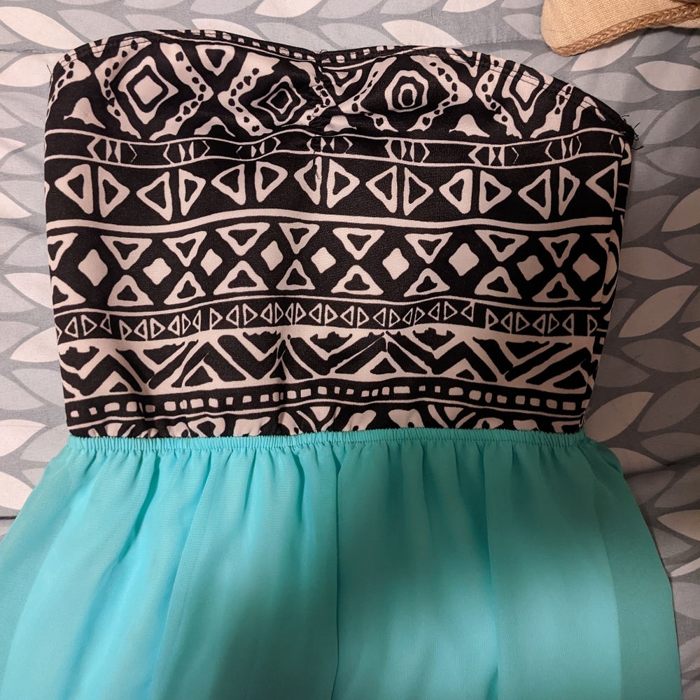 Aqua High/Low Dress